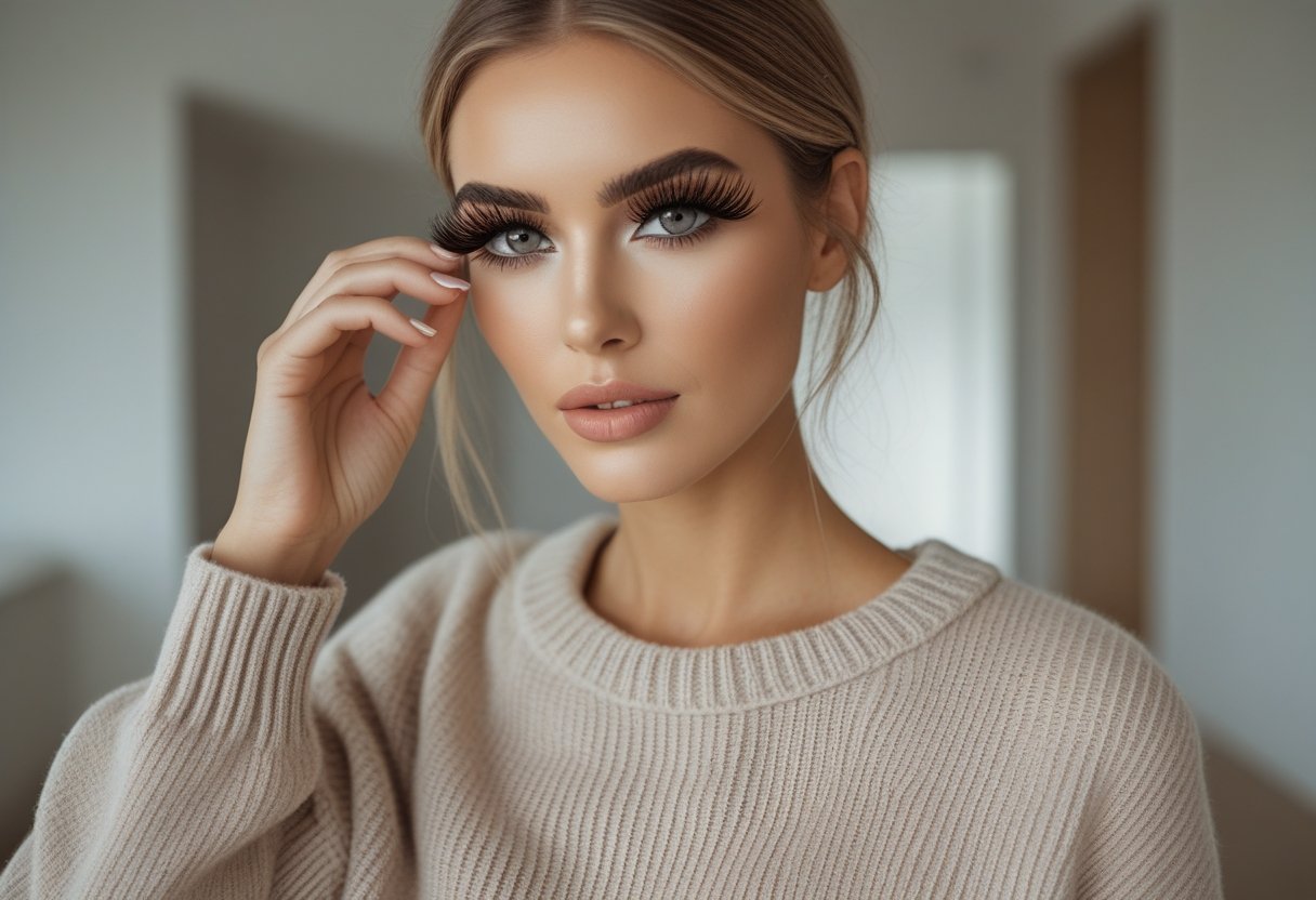 Saadan styler du din strikkjole med magnetiske oejenvipper